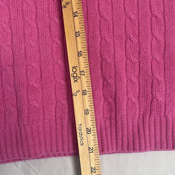 J Crew Pink CableKnit Sweater Vest Womens Small Merino Wool Preppy Schoolgirl - Picture 7 of 9